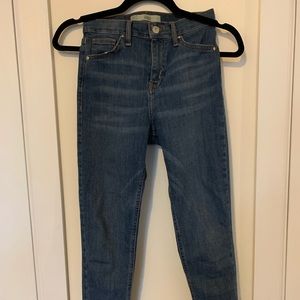 TOPSHOP Jamie skinny jeans with raw hem W25/L30